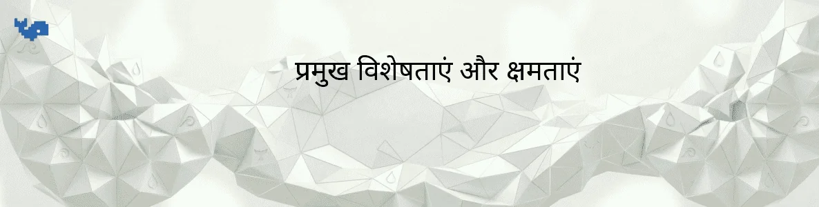 प्रमुख विशेषताएं और क्षमताएं
