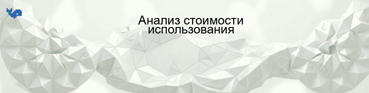 Анализ стоимости использования