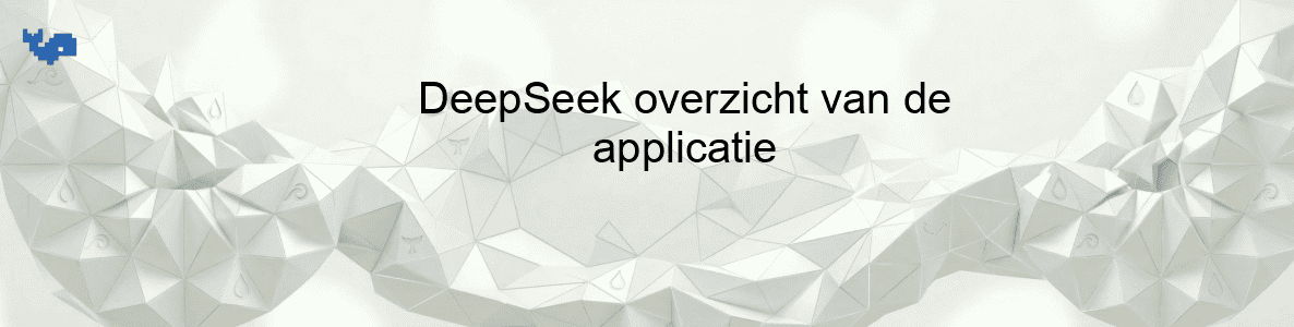 DeepSeek overzicht van de applicatie