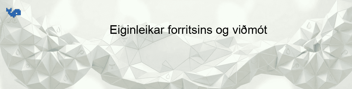 Eiginleikar forritsins og viðmót