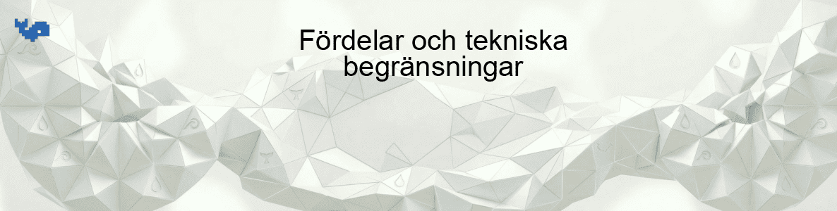 Fördelar och tekniska begränsningar