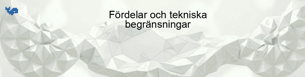 Fördelar och tekniska begränsningar