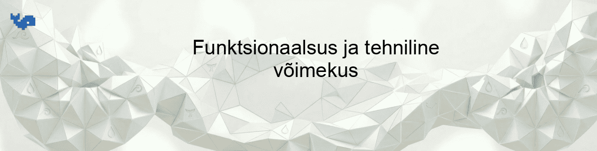 Funktsionaalsus ja tehniline võimekus