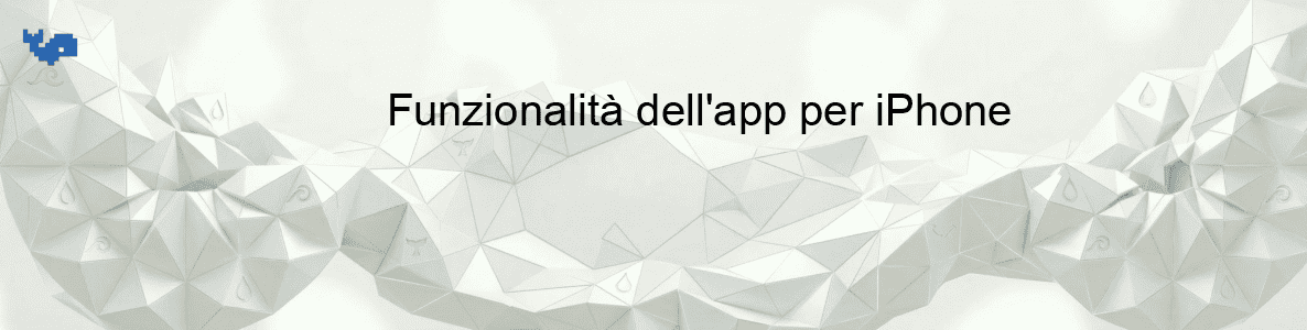 Funzionalità dell'app per iPhone