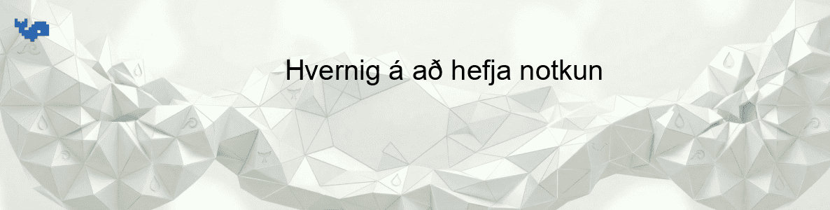 Hvernig á að hefja notkun