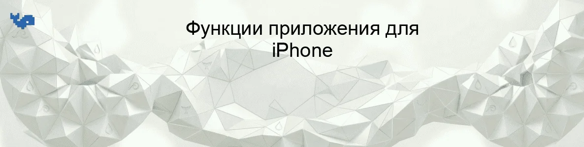 Функции приложения для iPhone