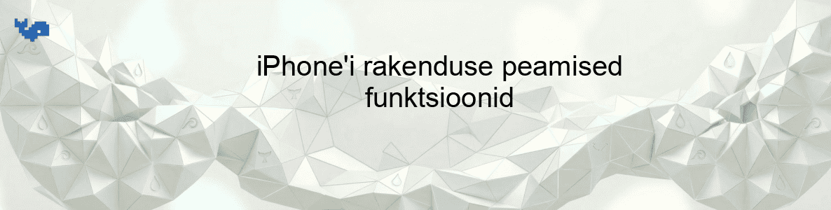 iPhone'i rakenduse peamised funktsioonid