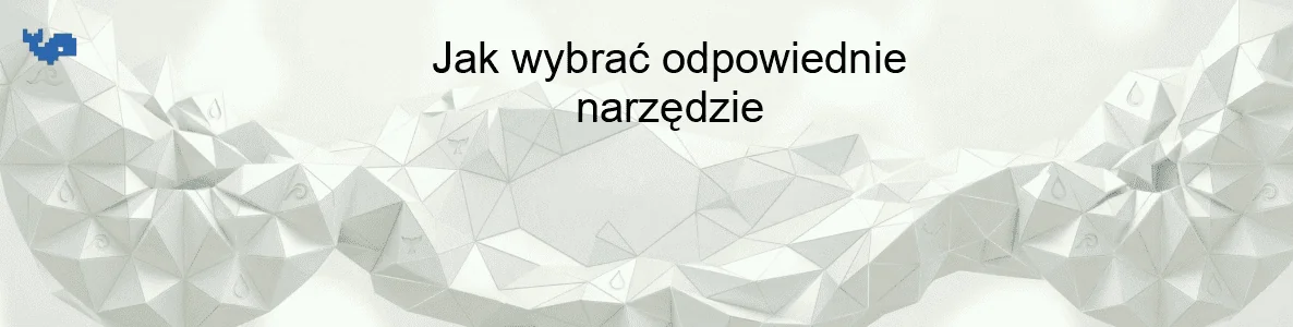 Jak wybrać odpowiednie narzędzie