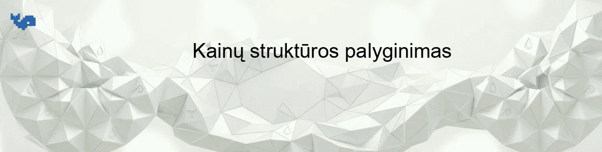 Kainų struktūros palyginimas
