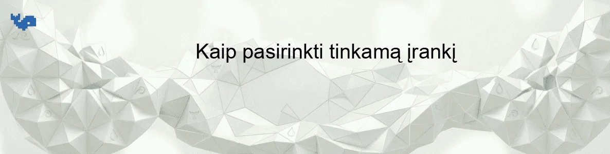 Kaip pasirinkti tinkamą įrankį