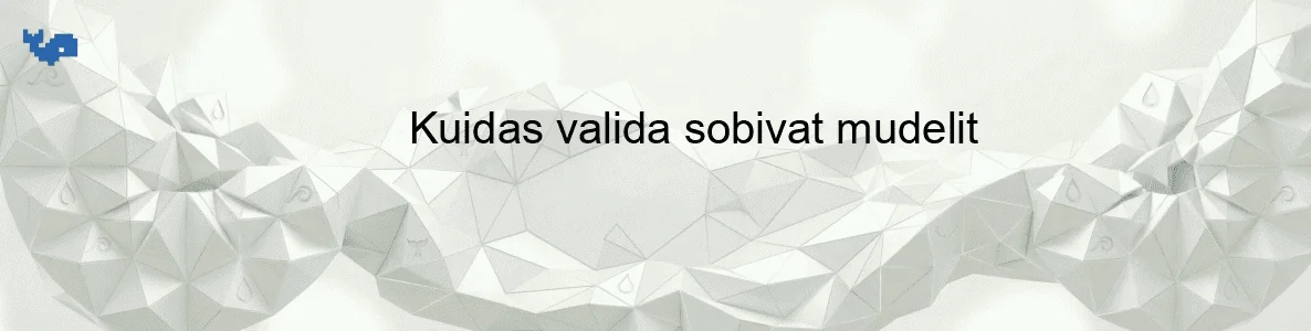 Kuidas valida sobivat mudelit