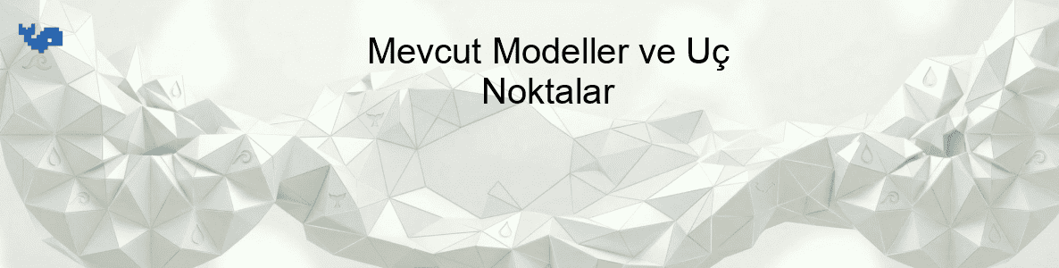 Mevcut Modeller ve Uç Noktalar