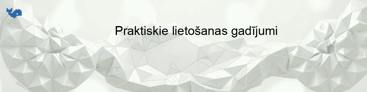 Praktiskie lietošanas gadījumi