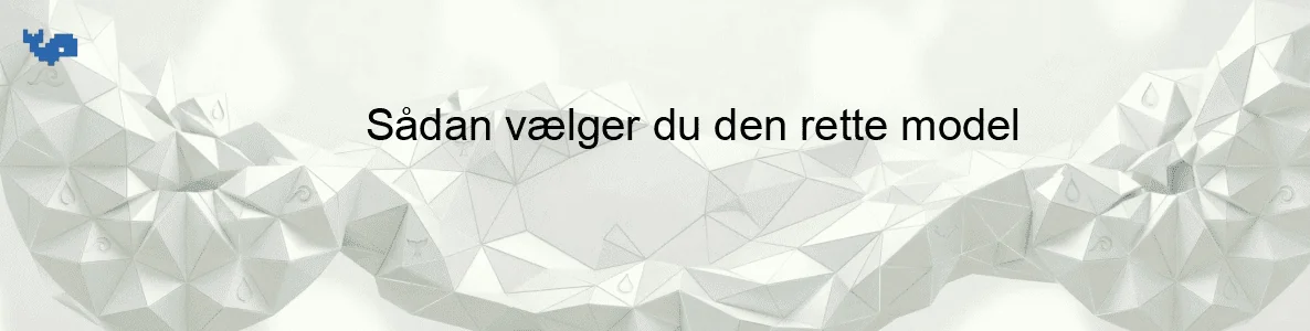 Sådan vælger du den rette model