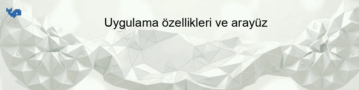 Uygulama özellikleri ve arayüz